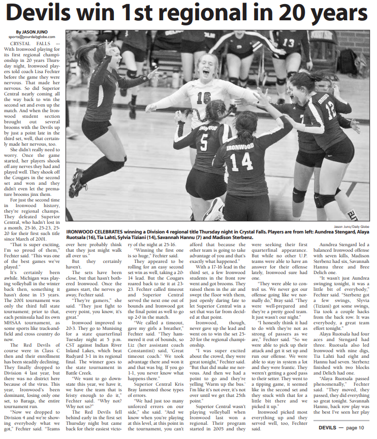 Volleyball article