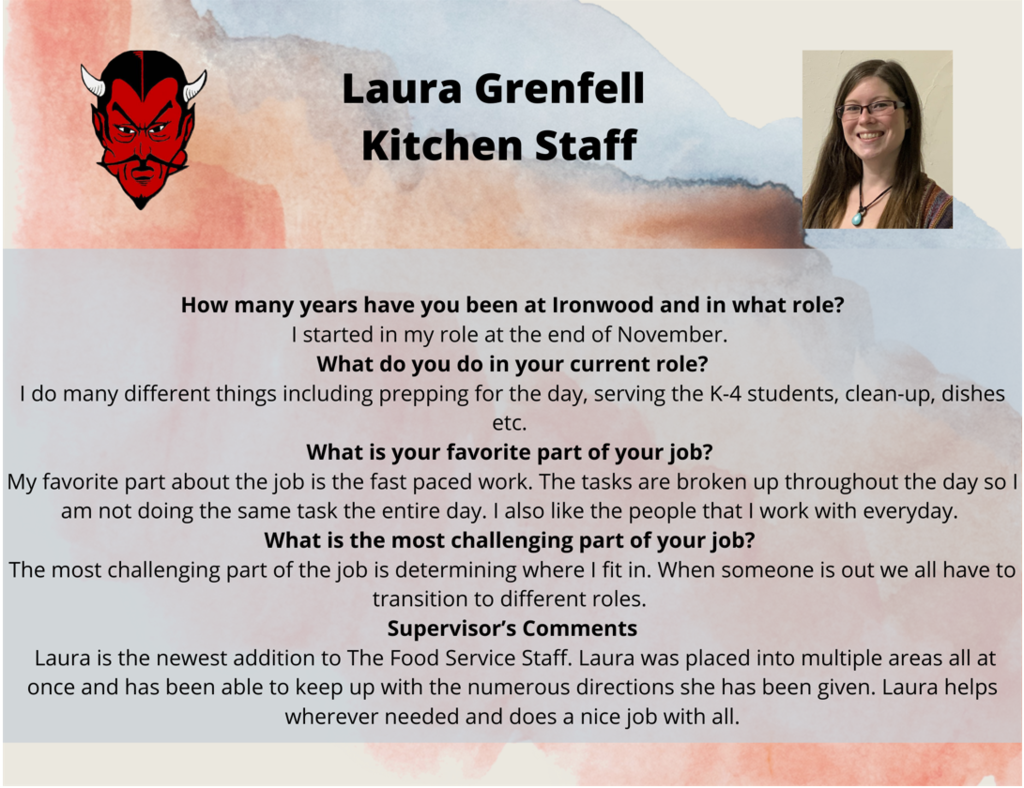 Laura Grenfell Introduction - Kitchen Staff