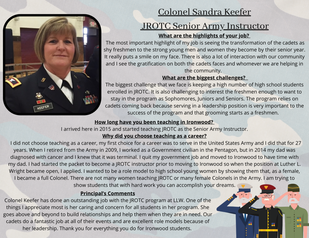 Colonel Sandra Keefer JROTC Senior Army Instructor Introduction