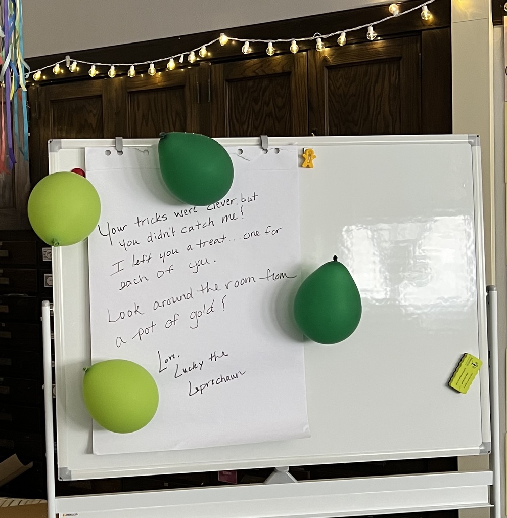 Leprechaun's note to students