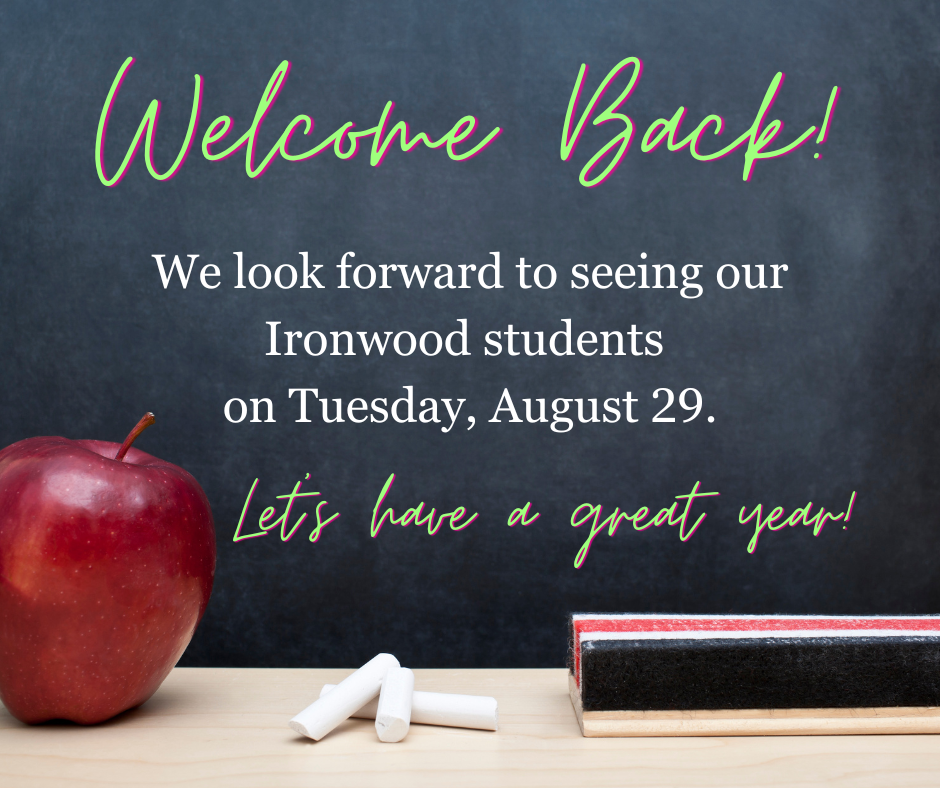 Graphic welcoming students back to school