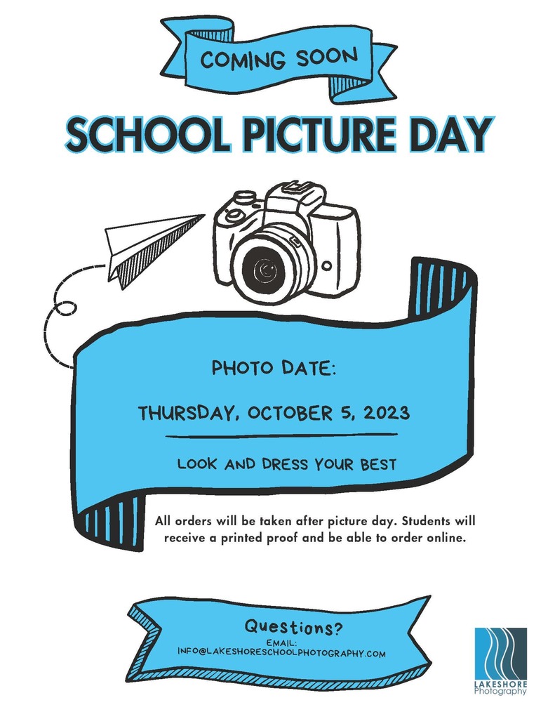 Graphic telling parents about school picture day on October 5.