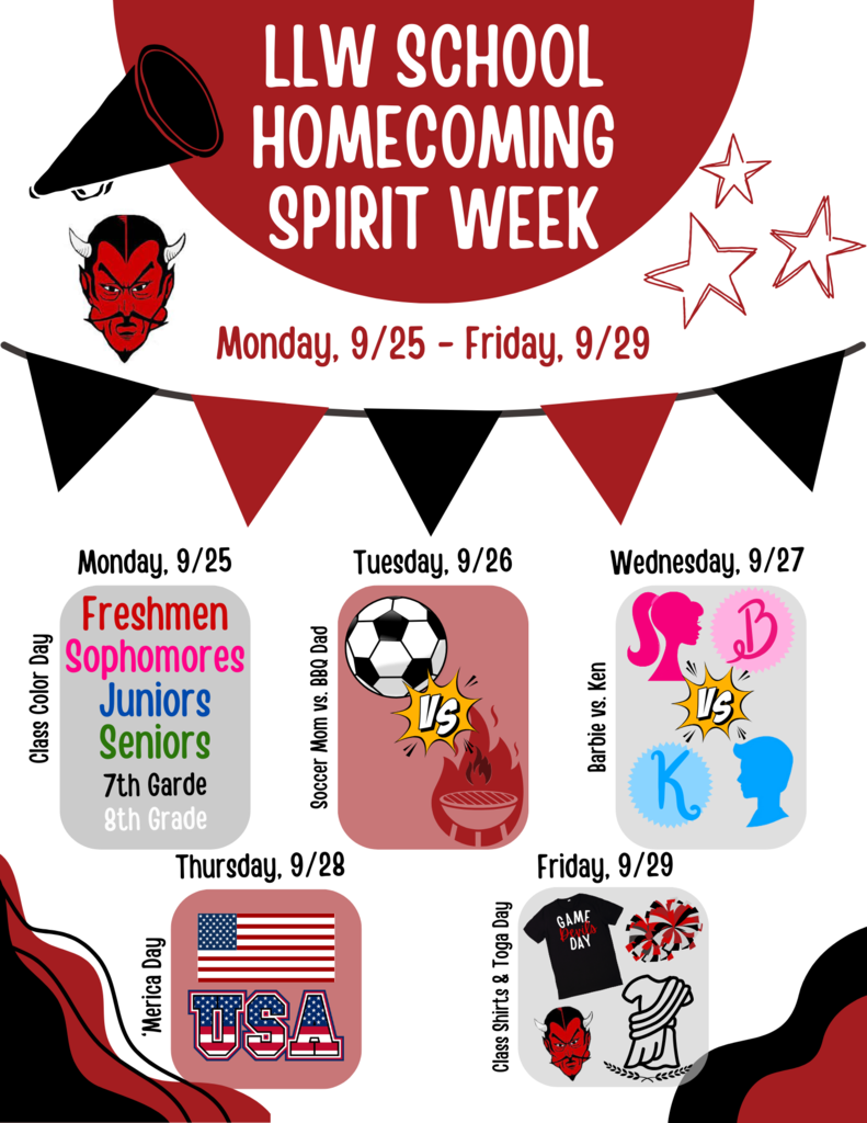 7th through 12th grade spirit day information